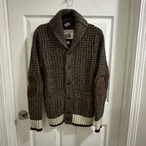 Vintage ROOTS CABIN CANADA Grandpa Sweater Men's XS Dry Cleaning Tag Attached